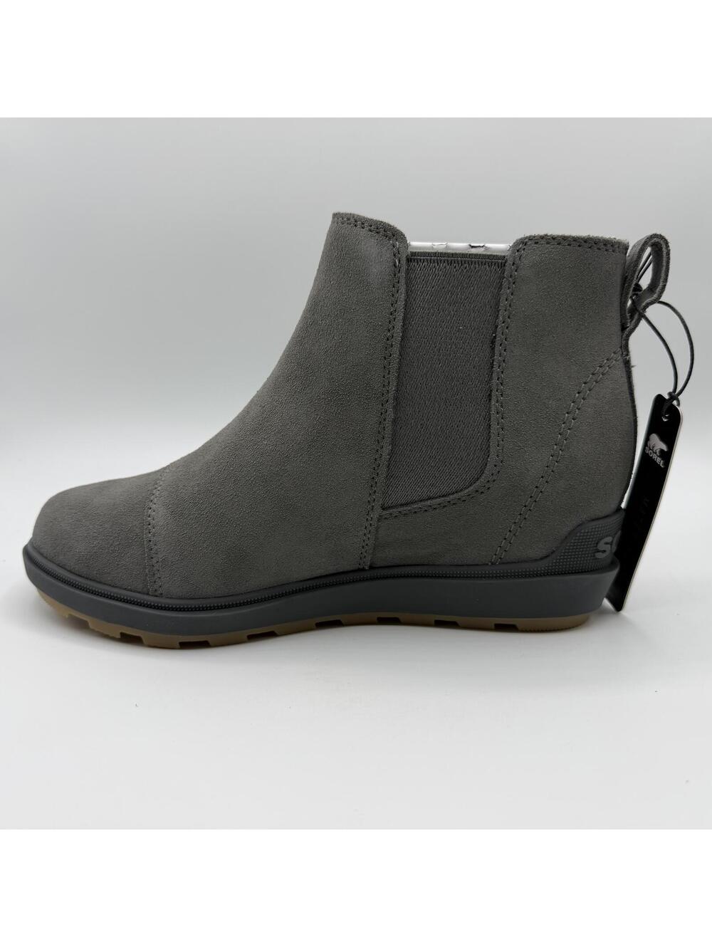 SOREL Evie II Chelsea Boots Gray Suede Women Size 5.5 - Picture 6 of 11